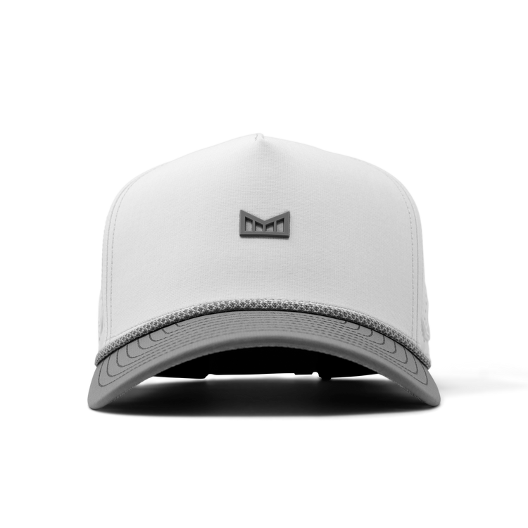 Odysea Rope Bulls Icon Hydro Performance Snapback Hat White / Grey