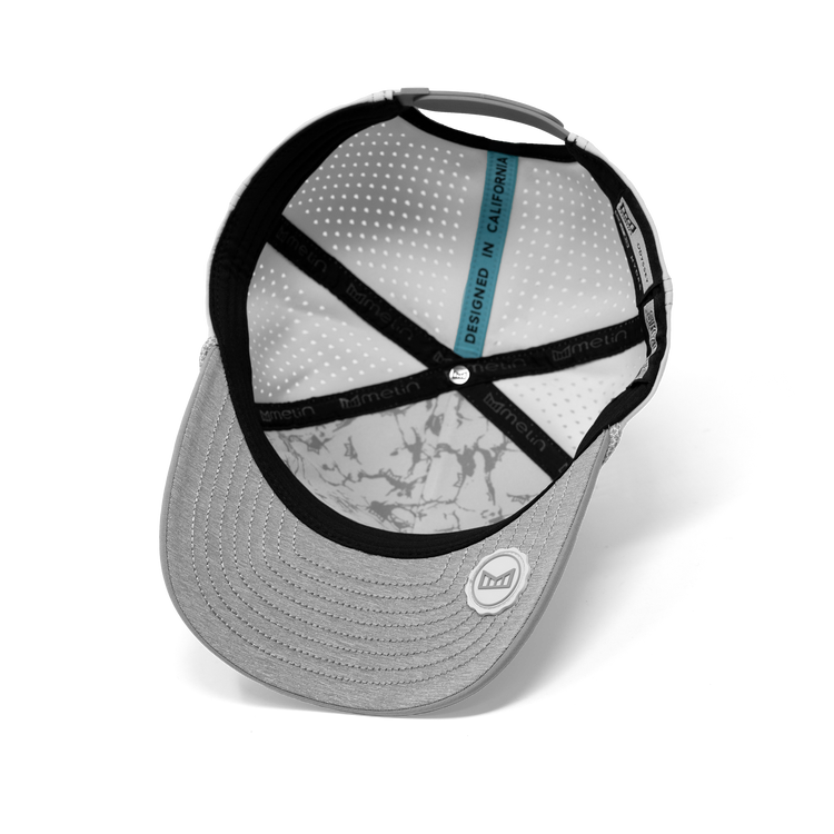 Odysea Rope Bulls Icon Hydro Performance Snapback Hat White / Grey