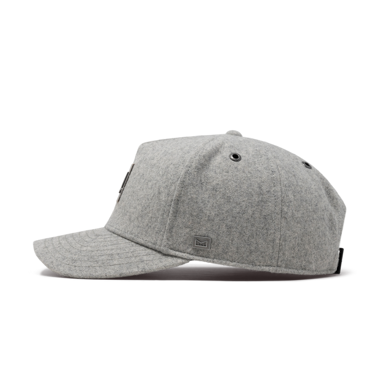 Odysea Blazer Thermal Melange Wool Strapback Hat Light Grey