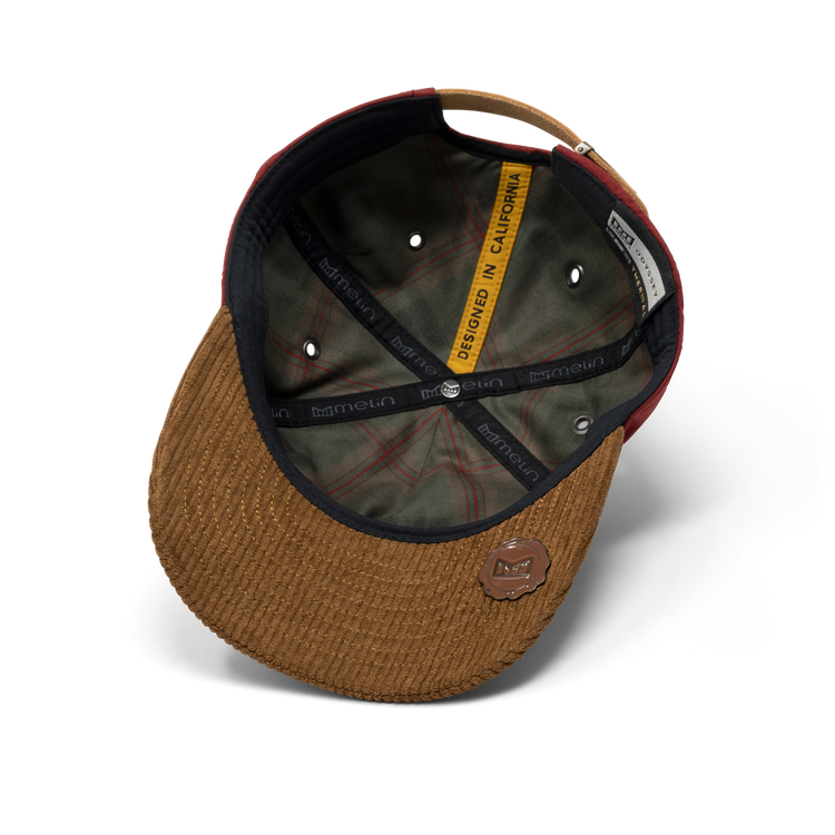 Odysea Waxed Cord Thermal Unstructured Wax'd Strapback Hat Racing Red
