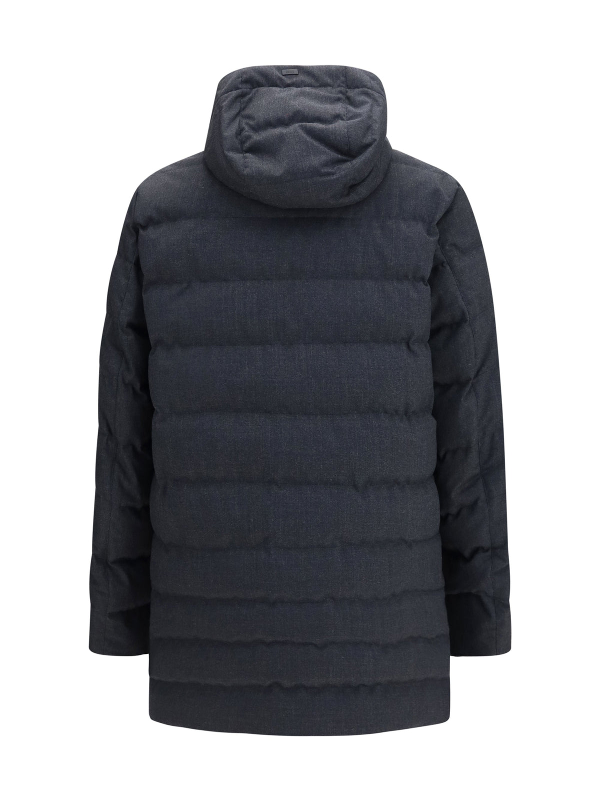 Herno Padded Hooded Down Jacket — Gray