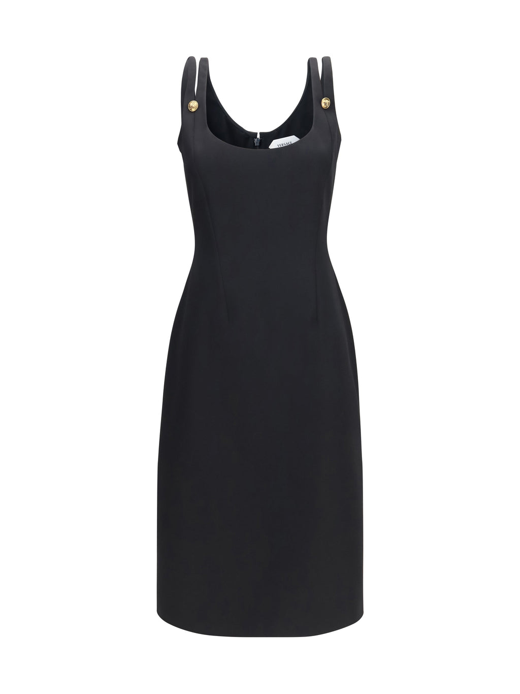 Versace Grain de Poudre Wool Dress — Black