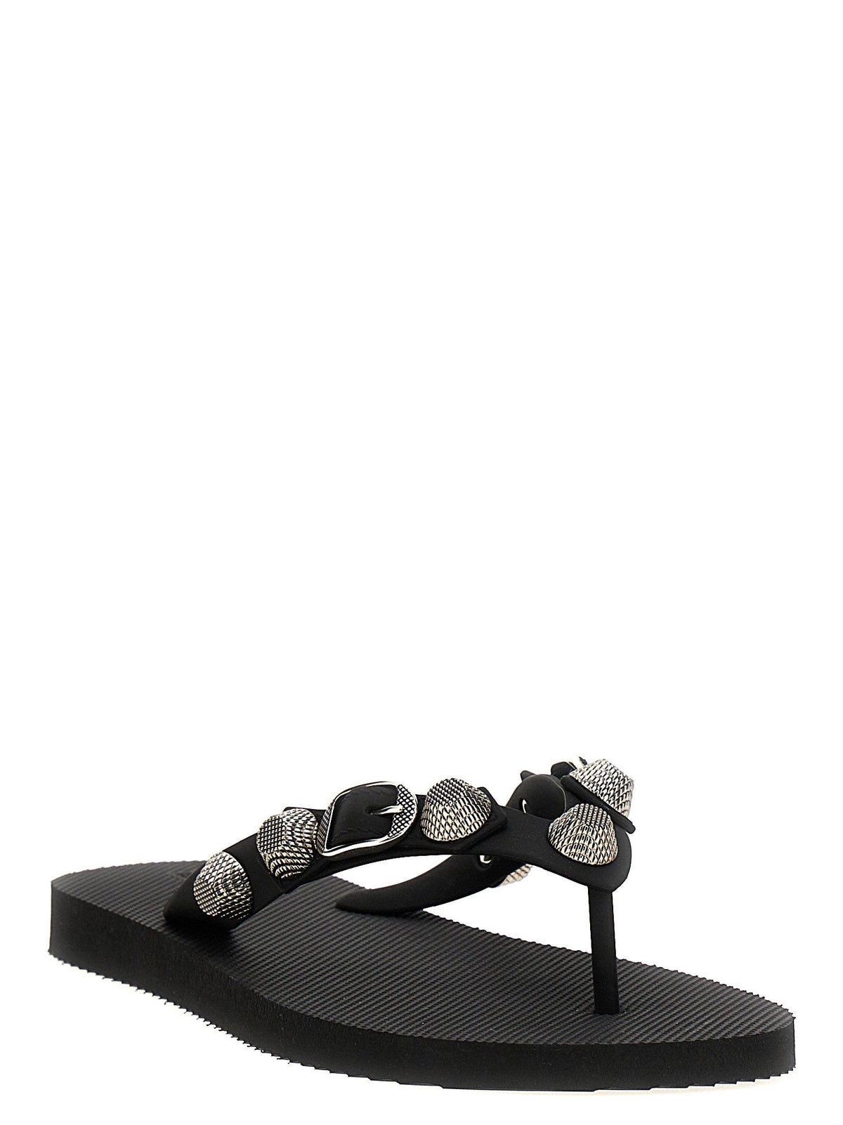 Balenciaga Cagole Thong Sandals — Black