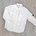 CP Company Button Overshirt - White