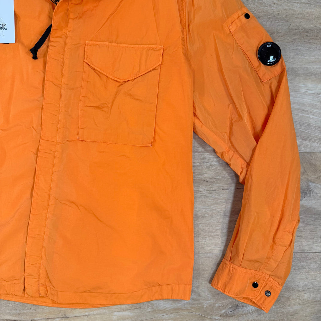 C.P. Company Chrome-R Lens Overshirt in Russet Orange