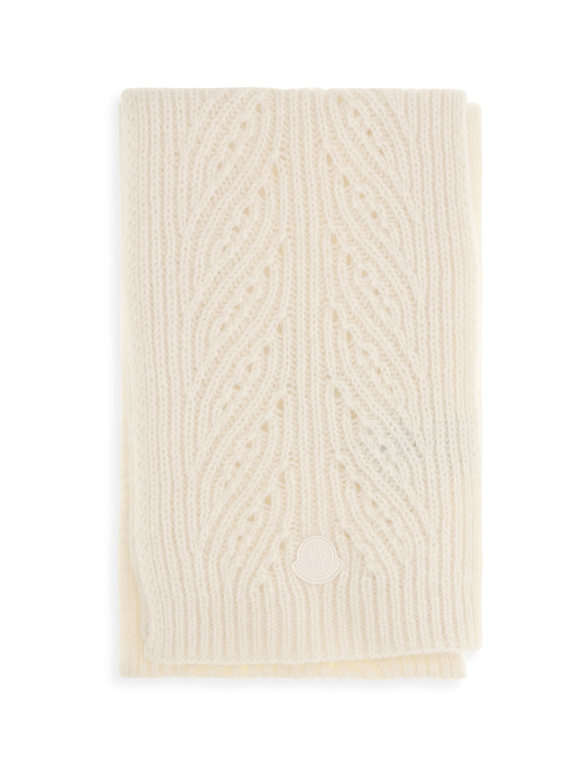 Moncler Tricot Alpaca and Cashmere-Blend Scarf — Beige