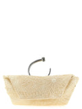 Magda Butrym Crochet Floral Clutch — Cream