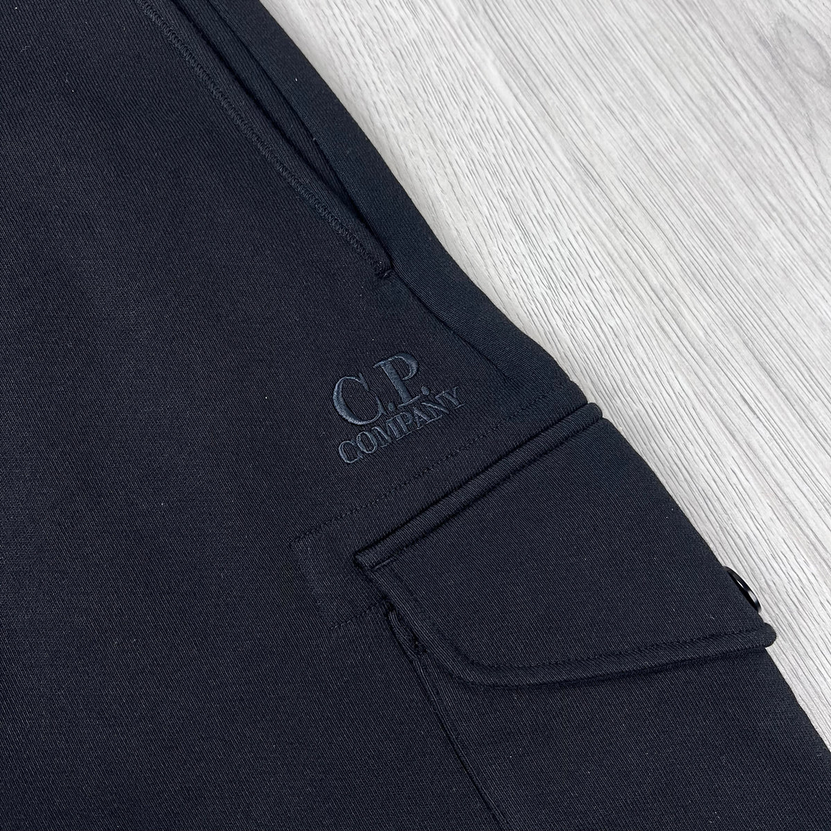 CP Company Raised Fleece Jersey Shorts - Black