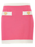 Moschino Heart Button Skirt — Pink
