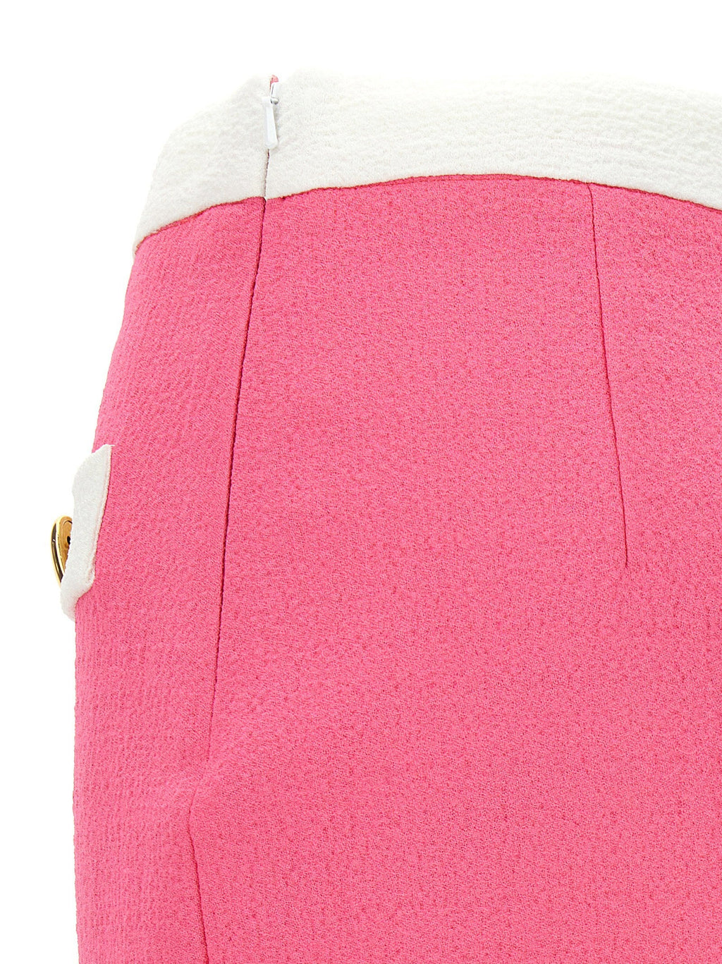 Moschino Heart Button Skirt — Pink