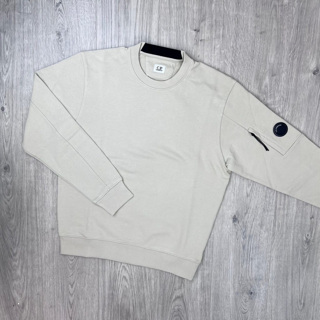 CP Company Raised Fleece Sweatshirt - Silver Birch