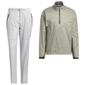adidas Ultimate365 Tour Climaproof+ Half-Zip Waterproof Rain Suit - Silver Pebble/Grey One
