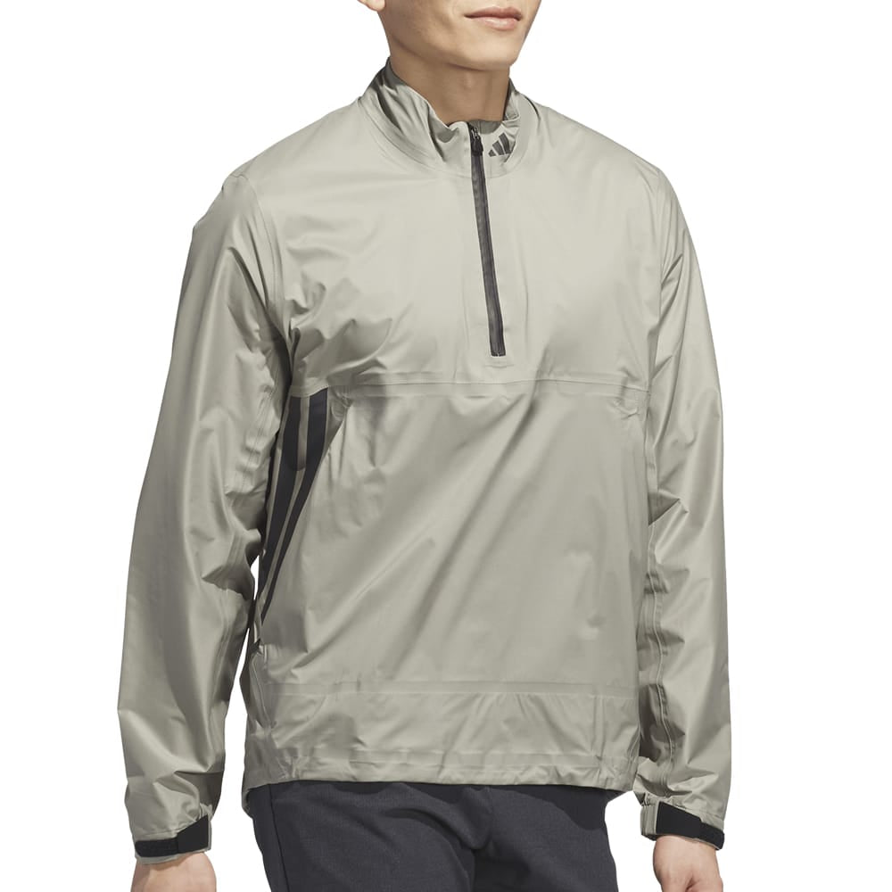 adidas Ultimate365 Tour Climaproof+ Half-Zip Waterproof Rain Suit - Silver Pebble/Grey One