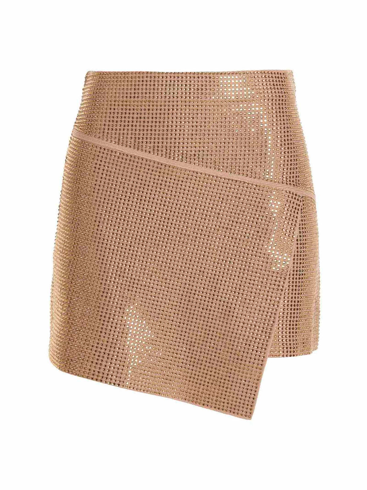 AndreĀdamo Sequin Knit Skirt — Champagne