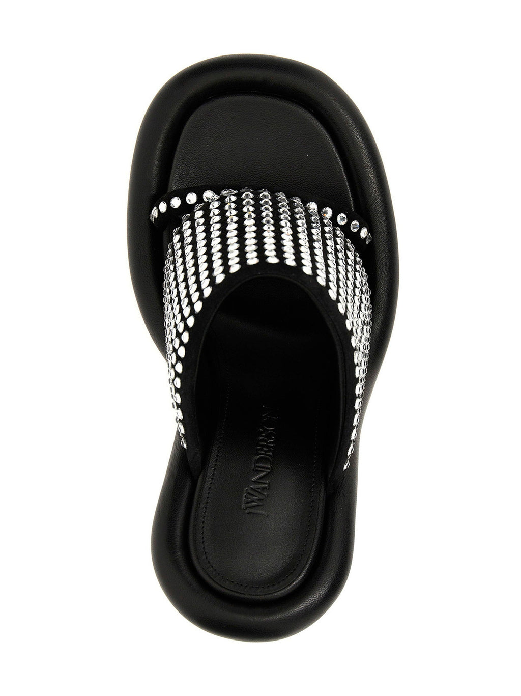 J.w.anderson Crystal-Studded Mule — Black