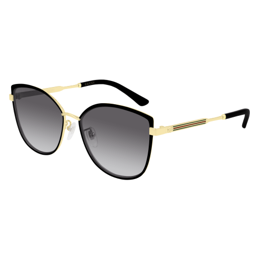 Women's Gucci GG0589SK-001 57 Sunglass METAL BLACK/GOLD