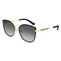 Women's Gucci GG0589SK-001 57 Sunglass METAL BLACK/GOLD
