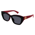 Women's Gucci GG1844SA-004 55 Sunglass RECYCLED BLACK/RED