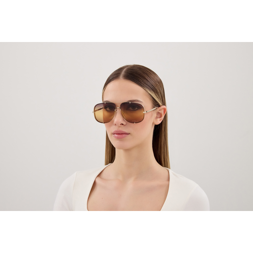 Women's Chloé CH0348S-004 62 Sunglass METAL GOLD