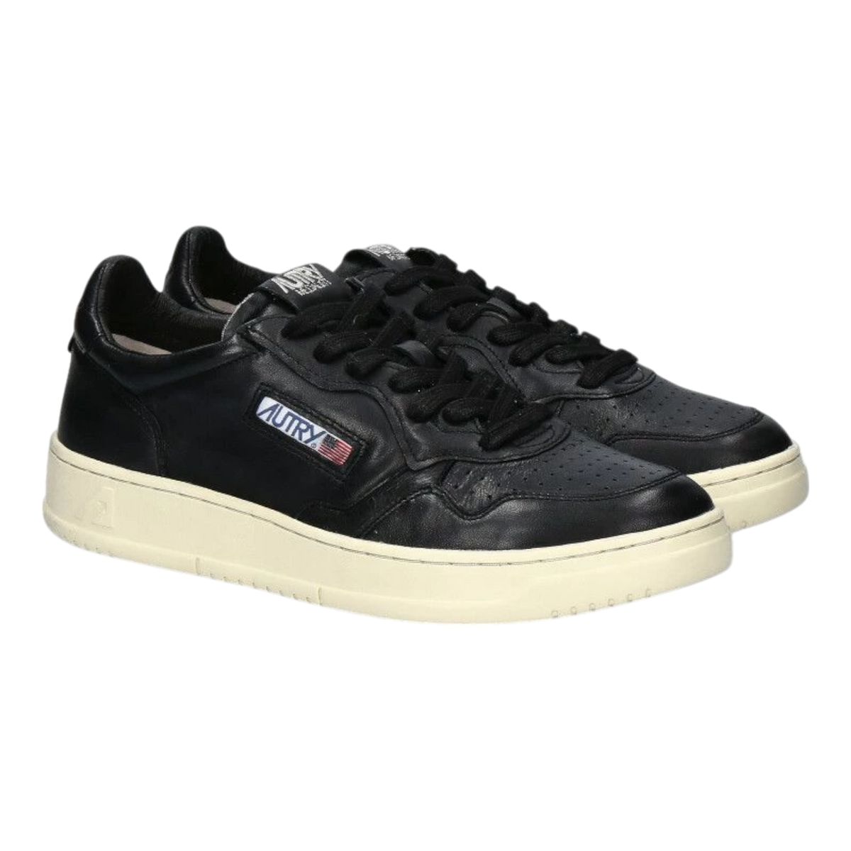 Autry Medalist Low Goatskin Black Sneakers AULM-GG05