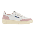 Autry Medalist Low White And Powder Leather Suede Women AULW-GS36