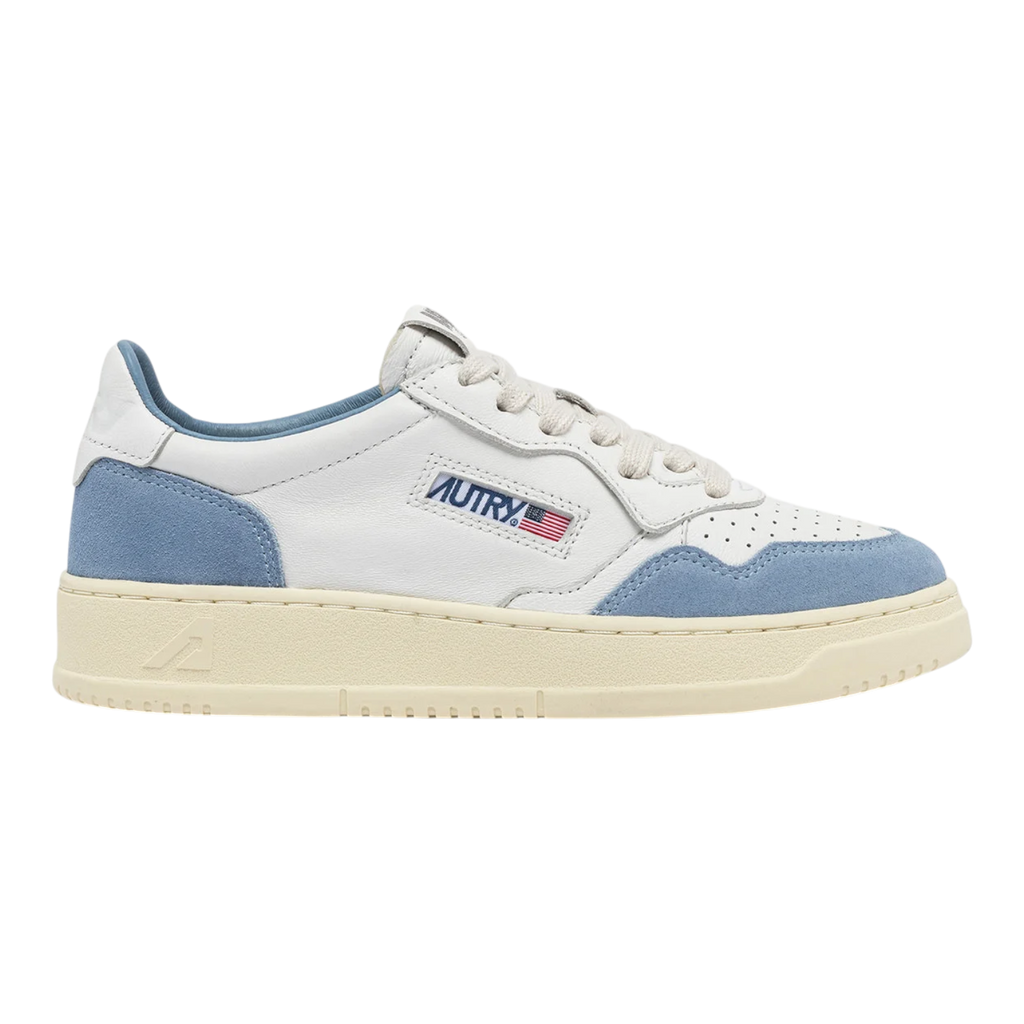 Autry Medalist Low White And Light Blue Women AULW-GS38