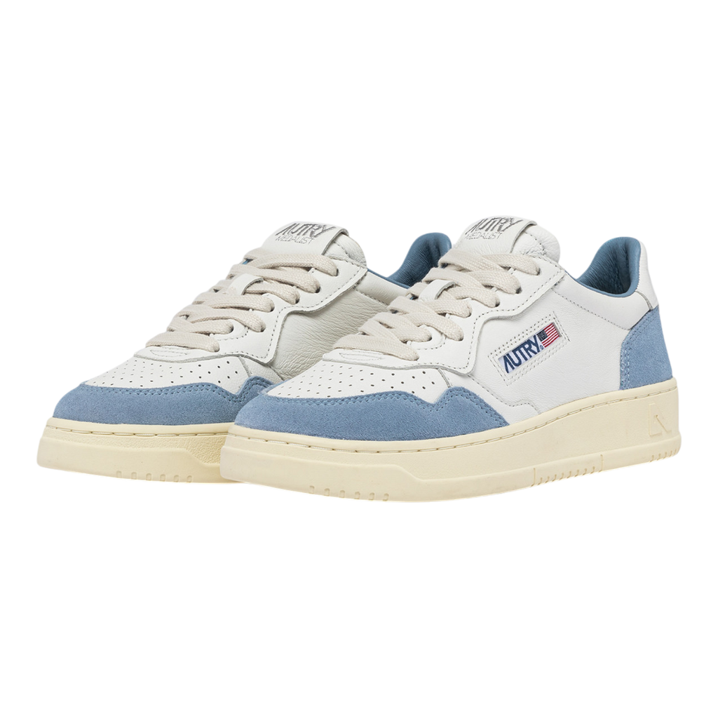 Autry Medalist Low White And Light Blue Women AULW-GS38