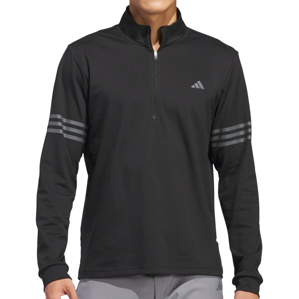 adidas 3-Stripes Half-Zip Top - Black