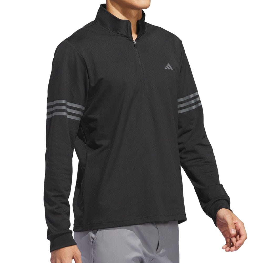 adidas 3-Stripes Half-Zip Top - Black