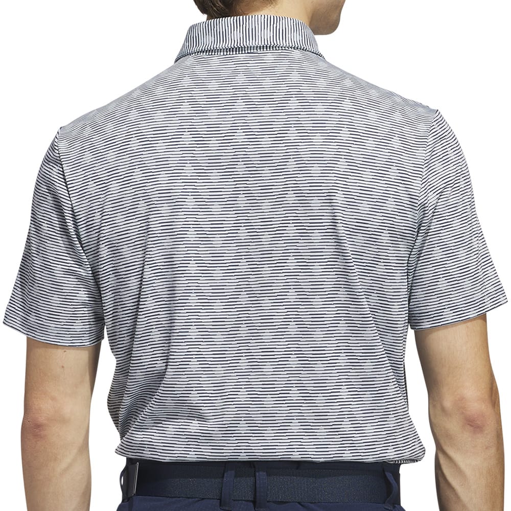adidas Go-To Printed Stripe Polo Shirt - Wonder Blue/Collegiate Navy