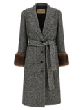Valentino Garavani Mossi Coat — Gray