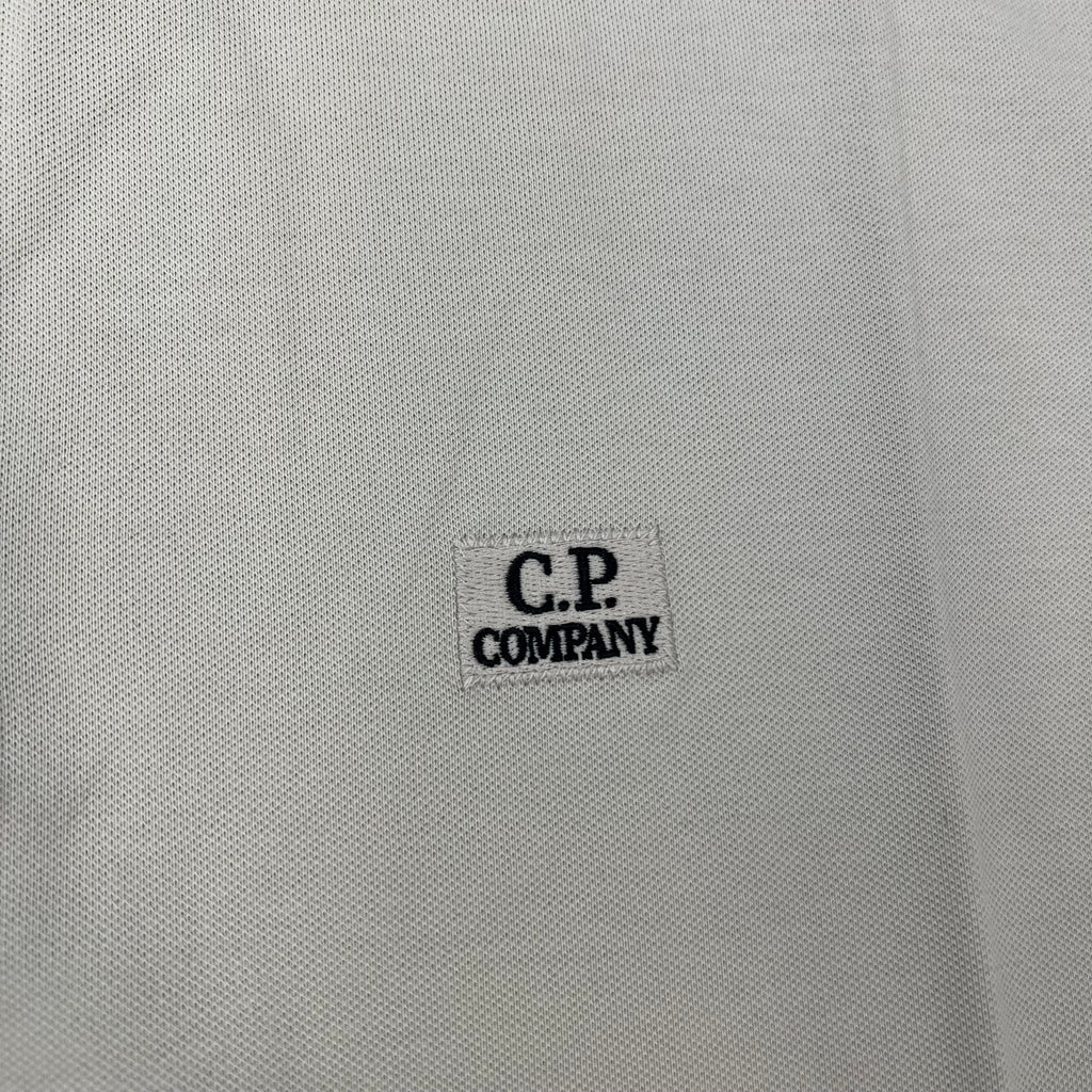 CP Company Piquet Polo Shirt - Silver Birch