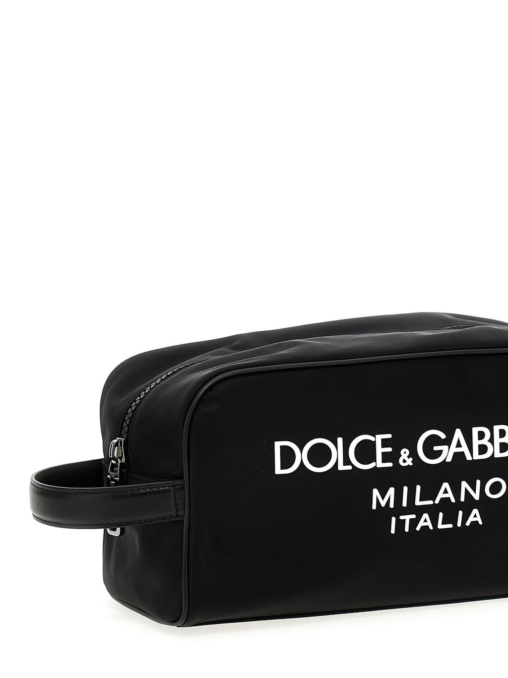 Dolce & Gabbana Logo-Appliqué Nylon Cosmetic Case — Black