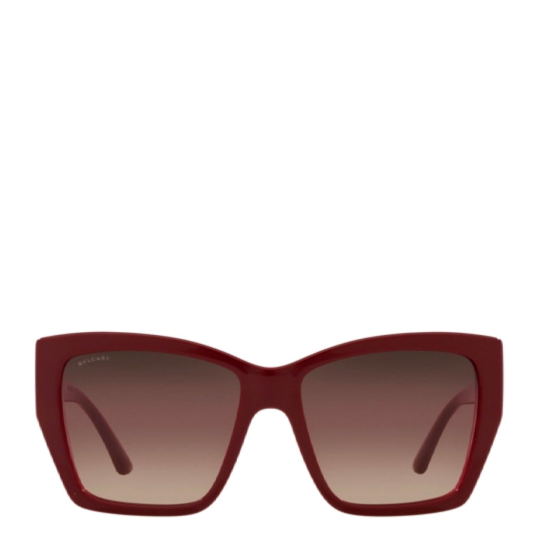 Bvlgari Acetate Woman Sunglass Bordeaux On Transparent Red