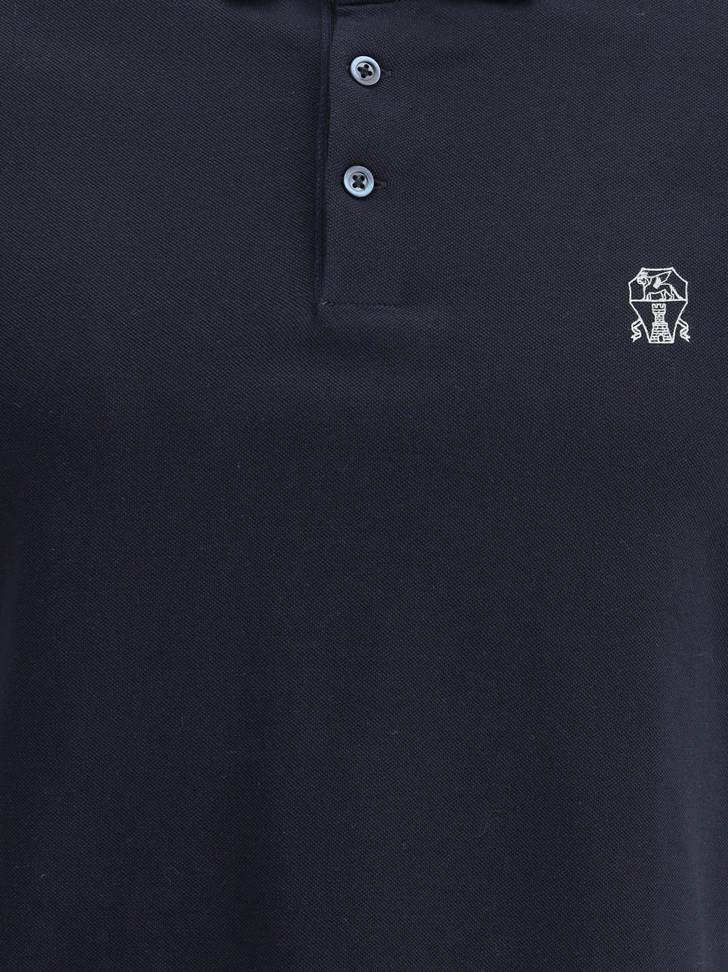 Brunello Cucinelli Cotton Polo — Navy