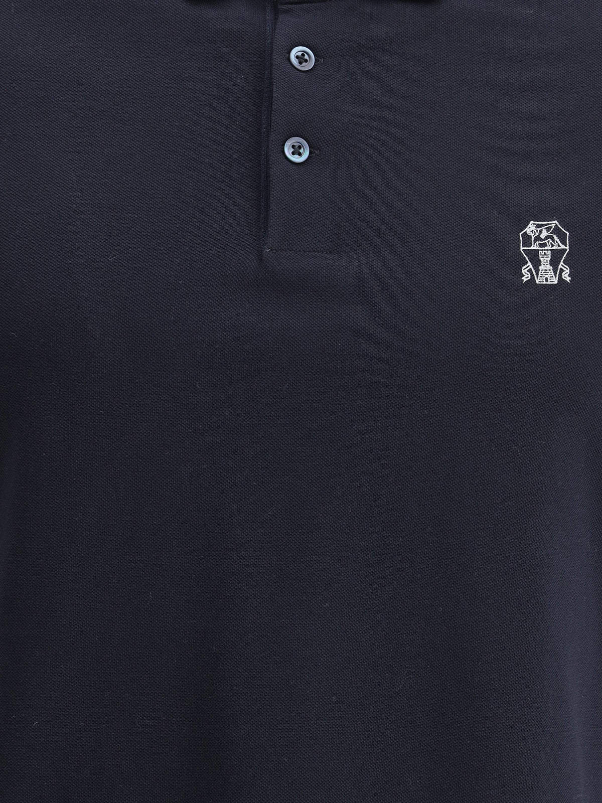 Brunello Cucinelli Cotton Polo — Navy