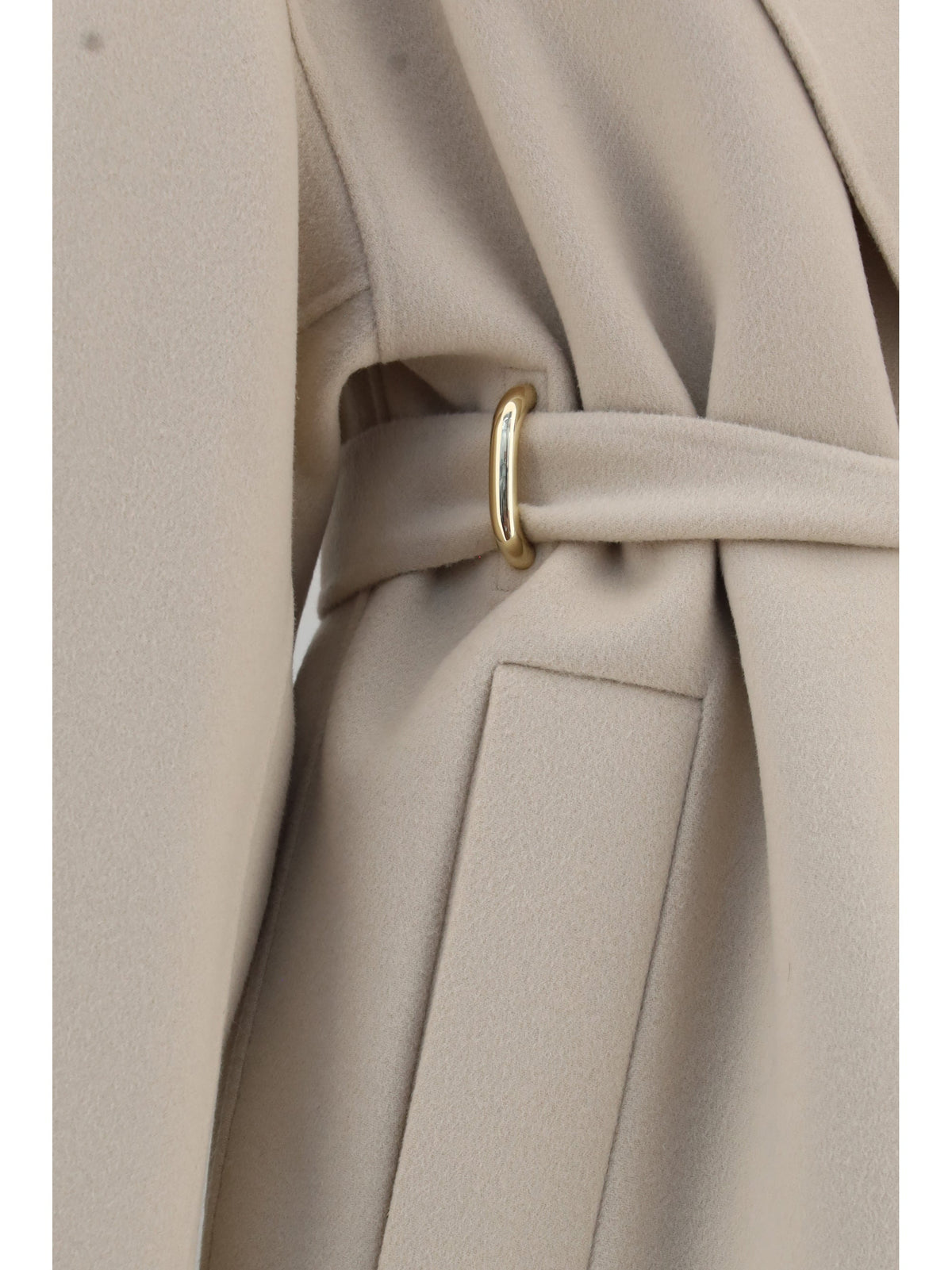 Max Mara Sportmax Virgin Wool Coat — Beige
