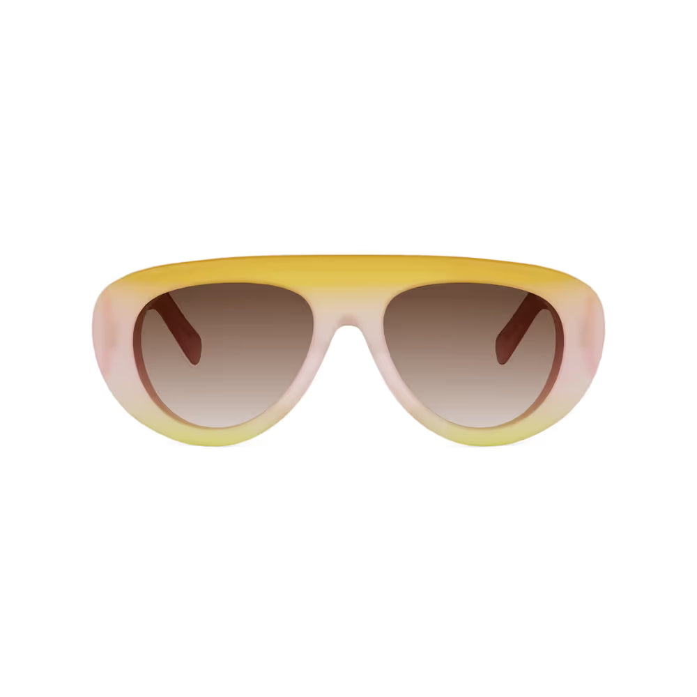 Celine Eyewear CL40340U Pilot-Frame Sunglasses — Yellow
