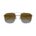 Cartier Eyewear CT0610S003 Rectangle Bar Sunglasses — Silver