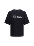 Palm Angels Graphic Logo Print T-Shirt — Black
