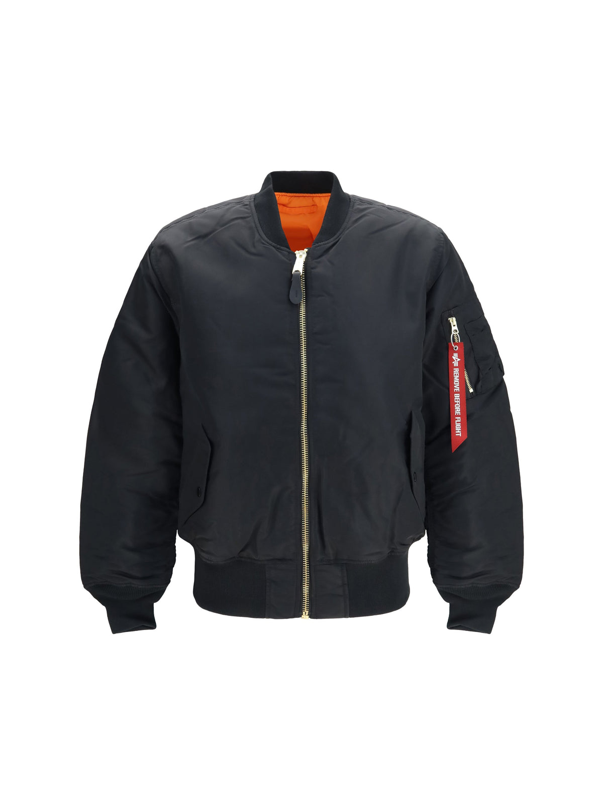 Alpha Industries Flight Nylon Bomber Jacket — Black