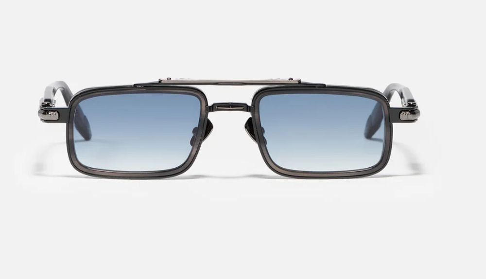 John Dalia DANEC426 Rectangle-Frame Sunglasses — Black