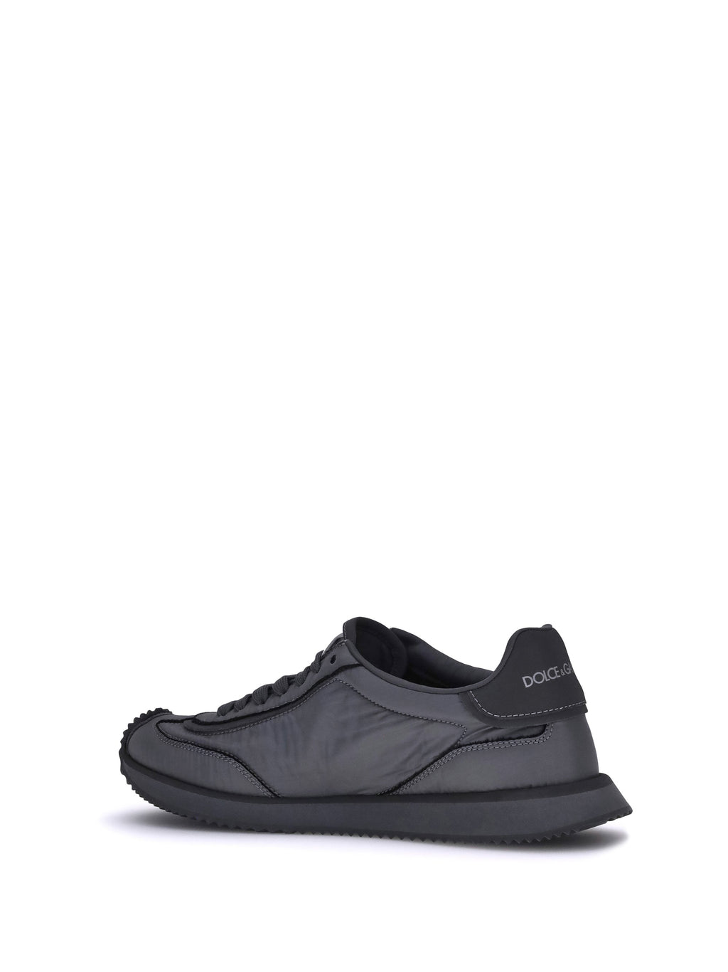 Dolce & Gabbana Leather with Suede Inserts Sneakers — Gray