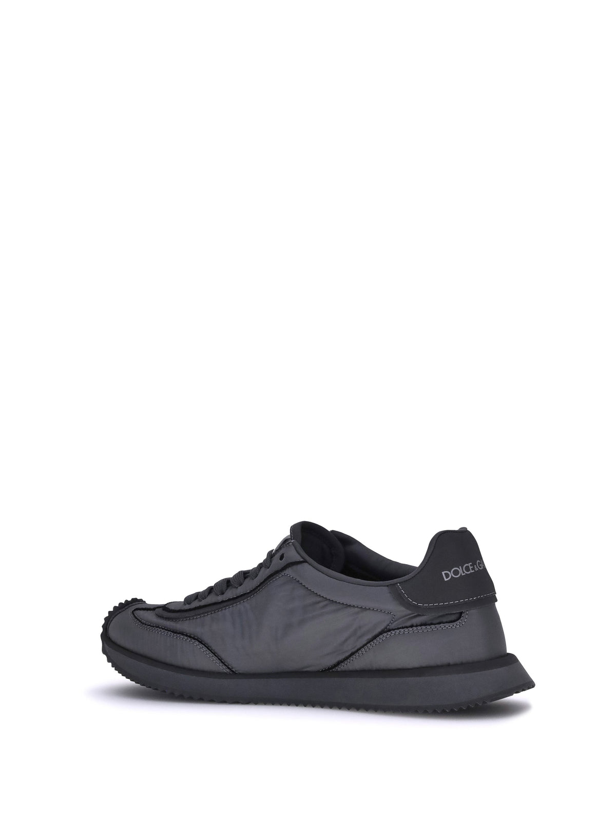 Dolce & Gabbana Leather with Suede Inserts Sneakers — Gray