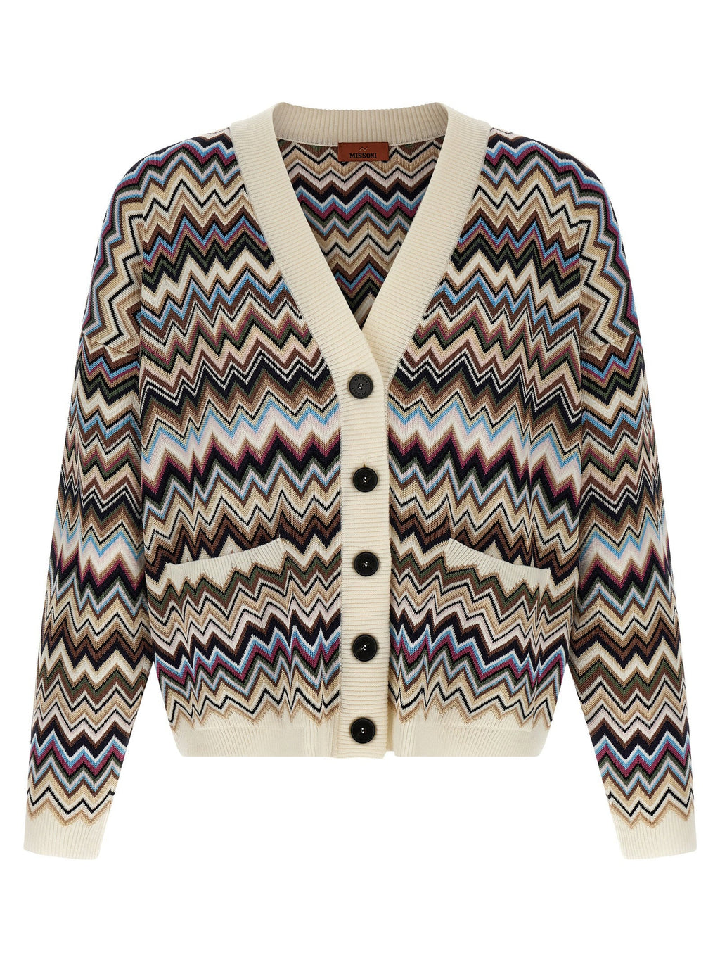 Missoni Multicolor Zigzag Knit Cardigan — Multicolor