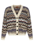 Missoni Multicolor Zigzag Knit Cardigan — Multicolor