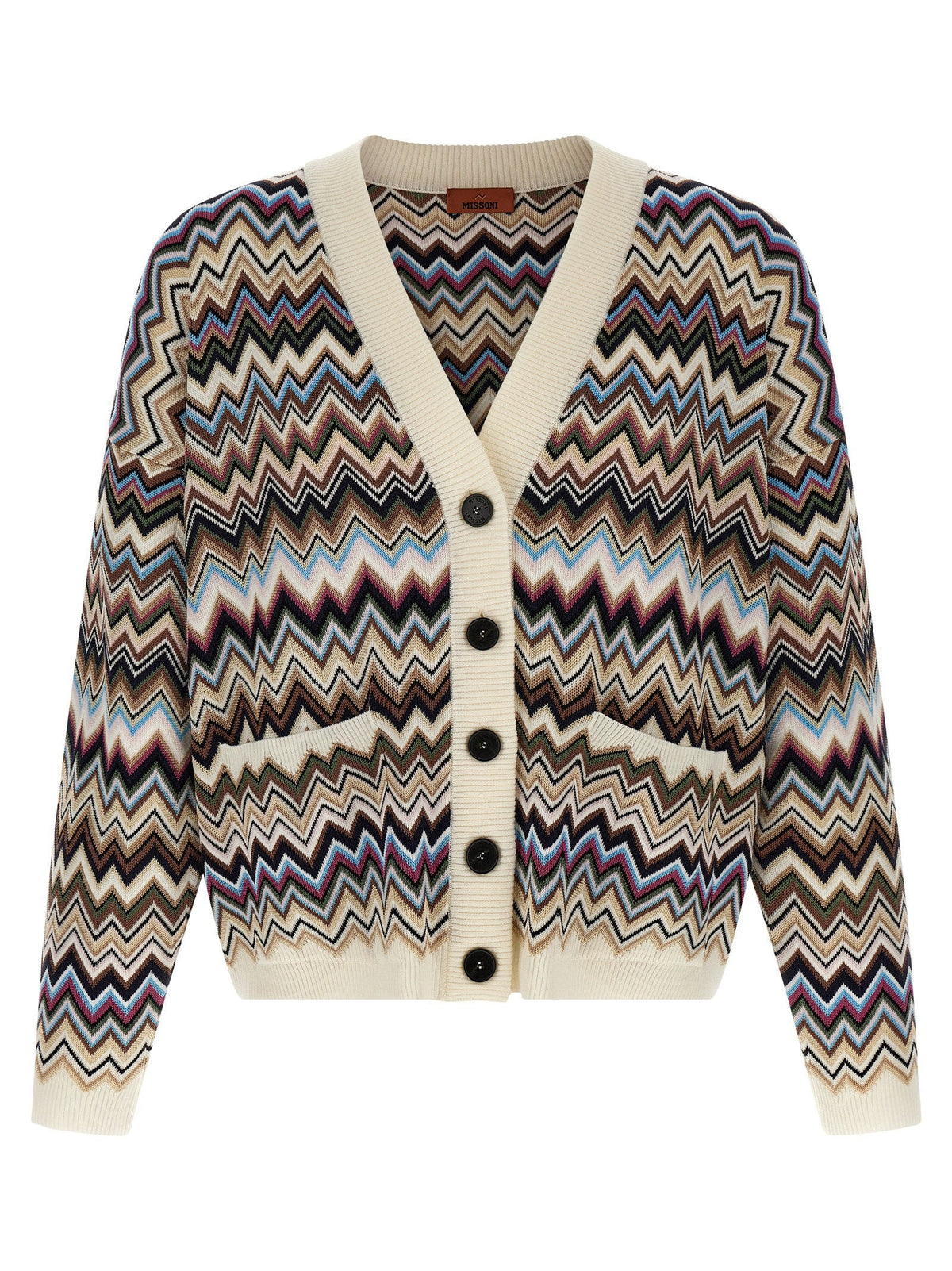 Missoni Multicolor Zigzag Knit Cardigan — Multicolor
