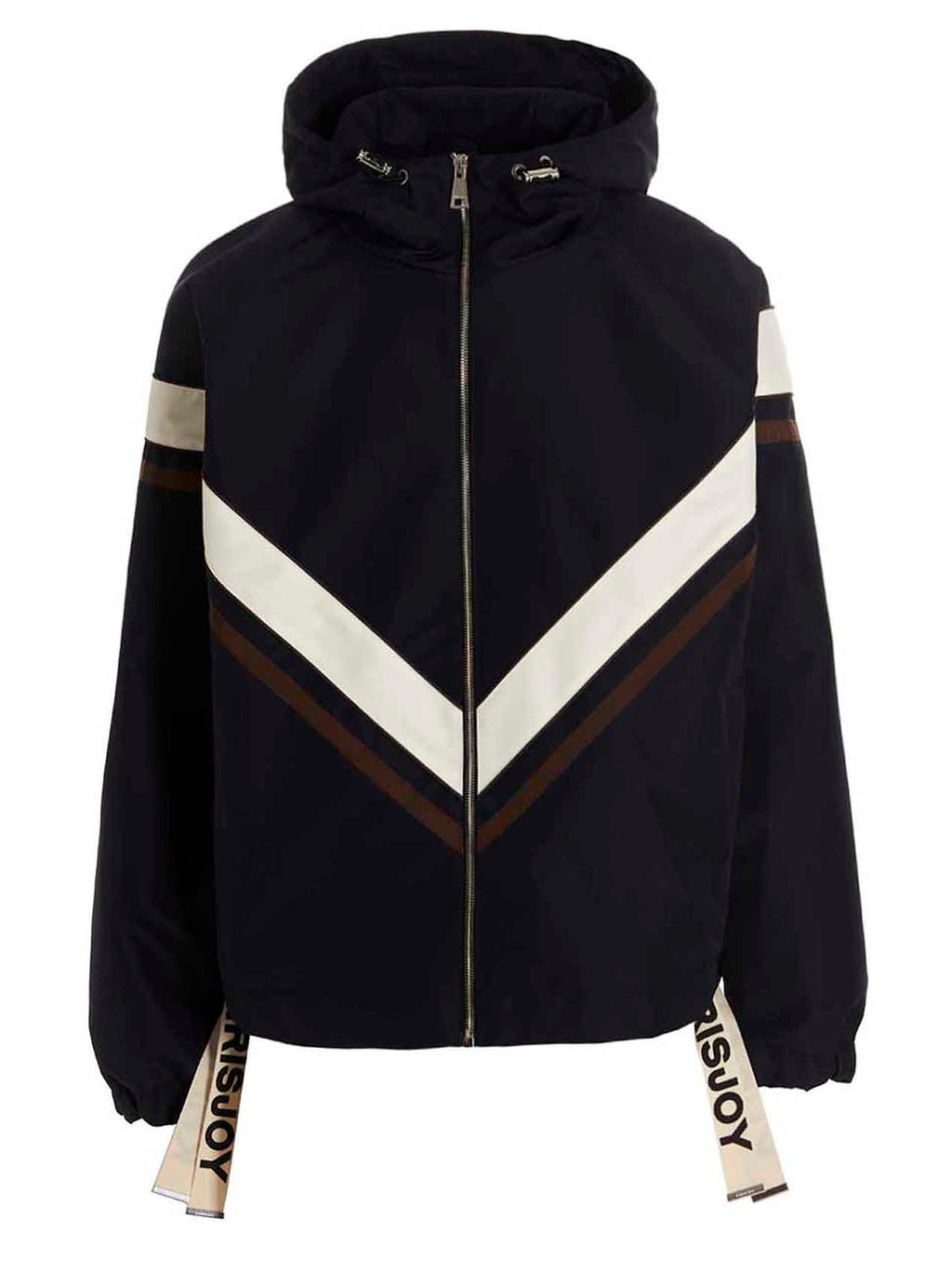 Khrisjoy Hooded Nylon Windbreaker Windbreaker Jacket — Black