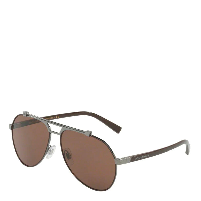 Dolce & Gabbana Dg2189 Matte Brown/gunmetal
