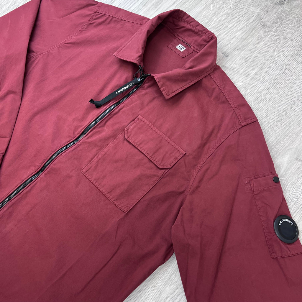 CP Company Zip Overshirt - Andorra Red